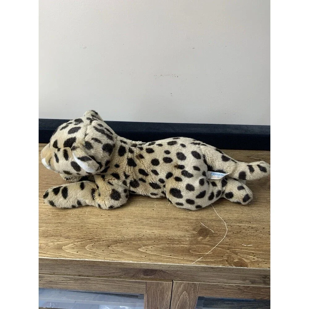 Toys R Us Animal Alley Plush Leopard Cheetah Cat 17” Stuffed Animal Vintage